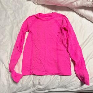 Tek Gear Essential Gear Womens Medium Neon Pink Seamless Long Sleeve Thumbholes